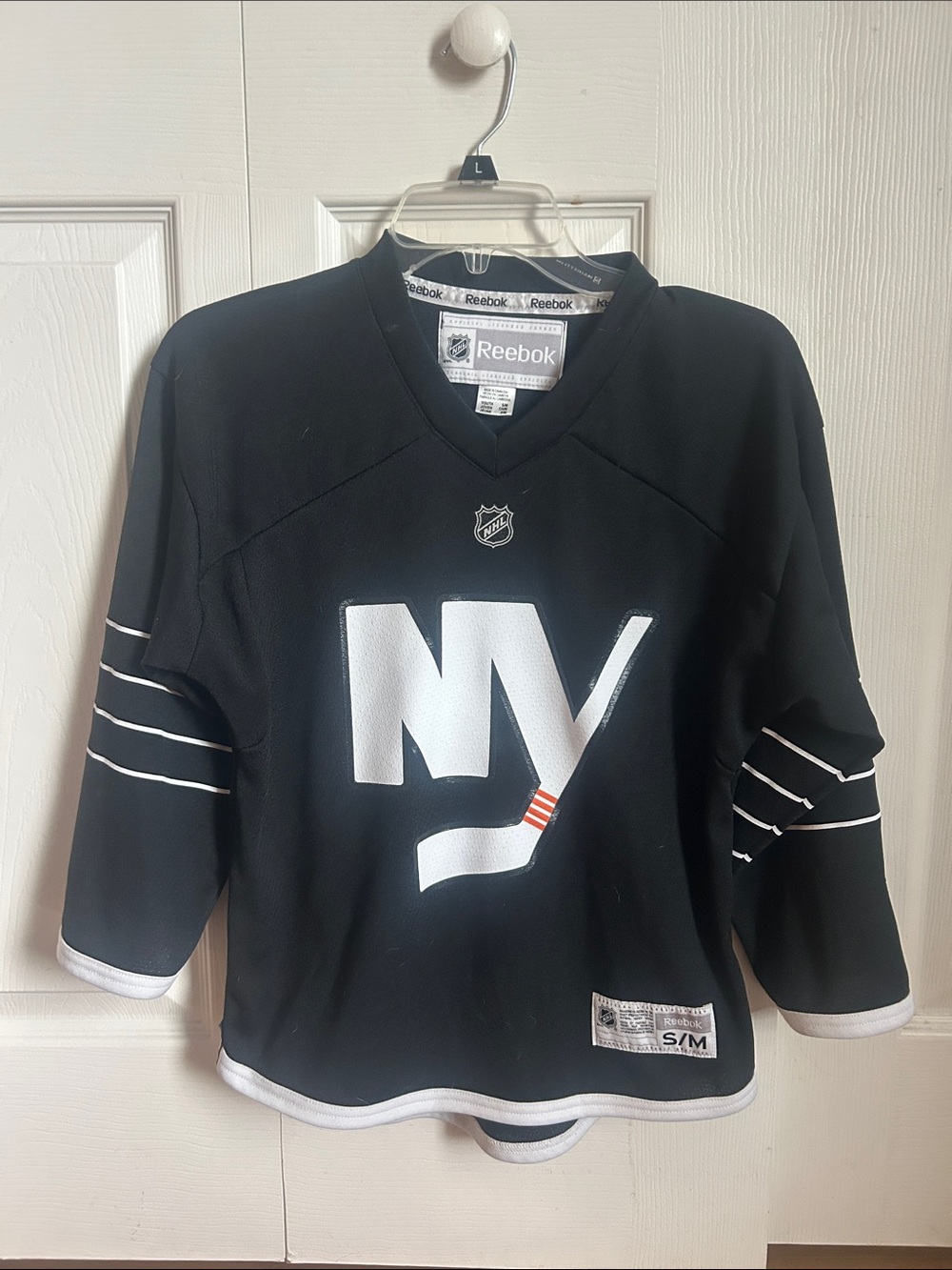 Reebok Black & White New York Islanders Hockey Jersey